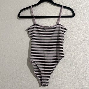 H&M Divided Basic Stripe Tank Bodysuit